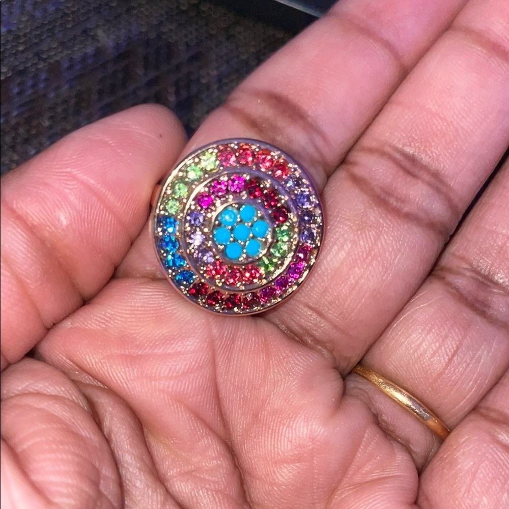 Vibrant Multicolor Statement Ring -8